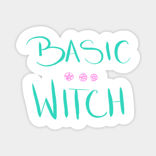 Basic Witch - Teal & Pink Magnet