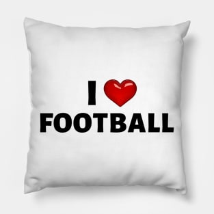 I Love Football (Heart Design) Pillow