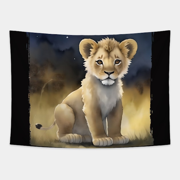 A Little Lion Tapestry by DeVerviers