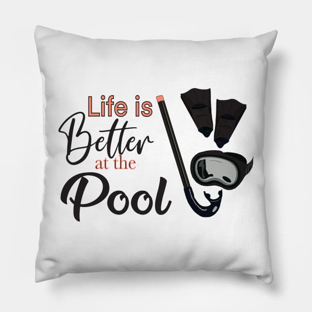 Life is Better at the Pool Pillow by smoochugs