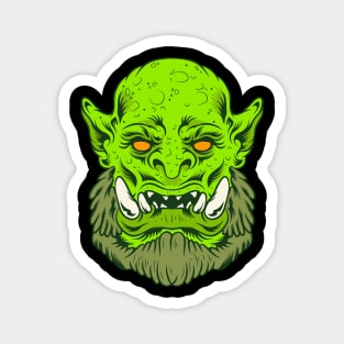 Scary Green Troll Magnet