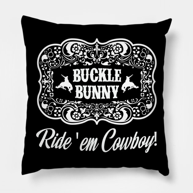 Buckle Bunny Cowgirl Pillow by Mgillespie02134