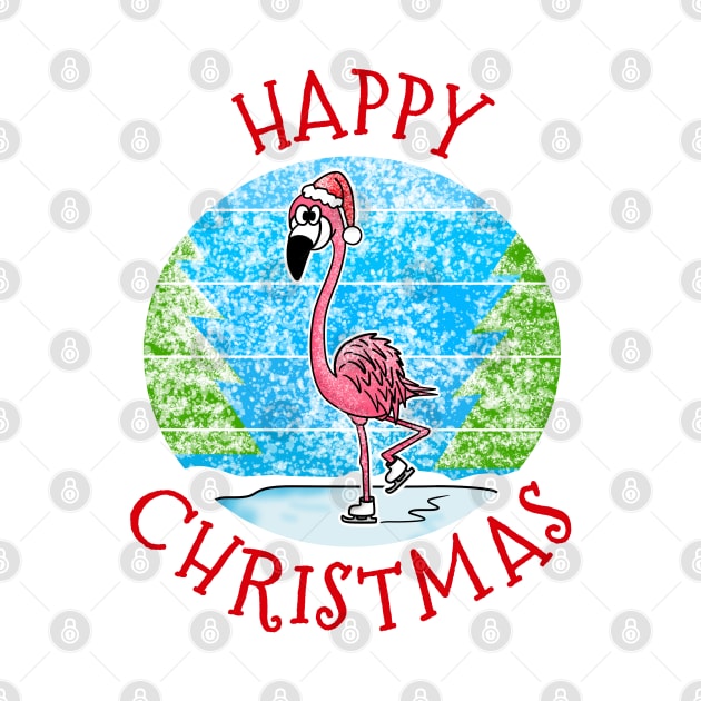 Christmas Flamingo Wildlife Xmas 2022 by doodlerob