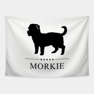 Morkie Black Silhouette Tapestry