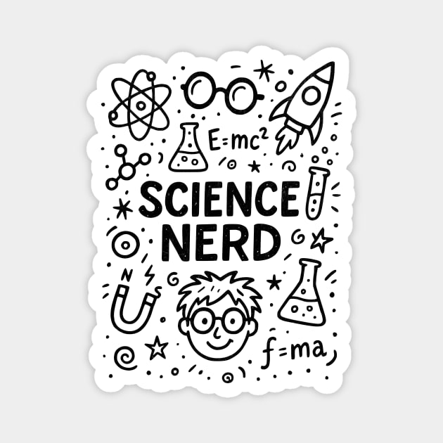 Science Nerd Atomic Lab Design Magnet by Designed By Marty