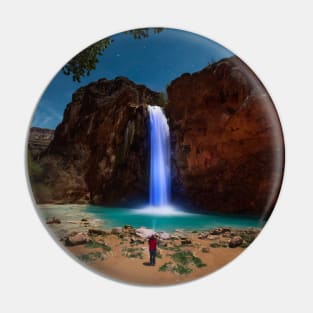 Havasu Falls light painting at night Pin