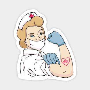 Rosie the Riveter Nurse Magnet