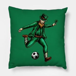 Leprechaun Soccer Football Irish St Patricks Day Pillow