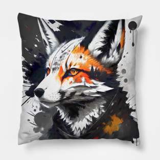 Ink Style Fox Pillow