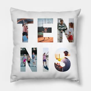 US Open Photographic Sunset Letters Tennis Pillow