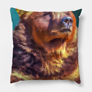 Bear with Crown Pillow