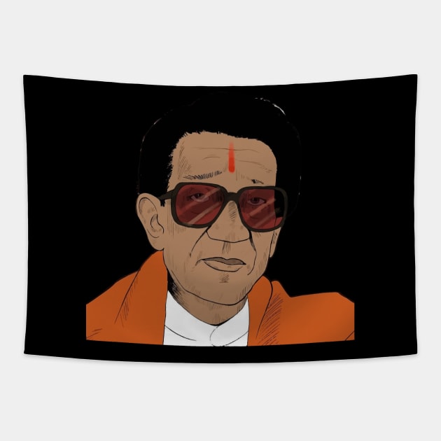 Bal Thakre Shivsena Veer Shivaji Maharashtra Tapestry by JammyPants