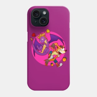 Purple Dragon and Orange Demon Phone Case