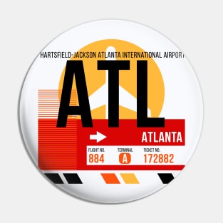 Atlanta (ATL) Airport // Sunset Baggage Tag Pin