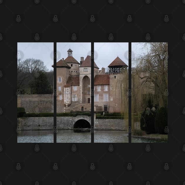 The castle of Sercy is a 12th-century castle in the Bourgogne-Franche-Comte. Cloudy winter day by fabbroni-art