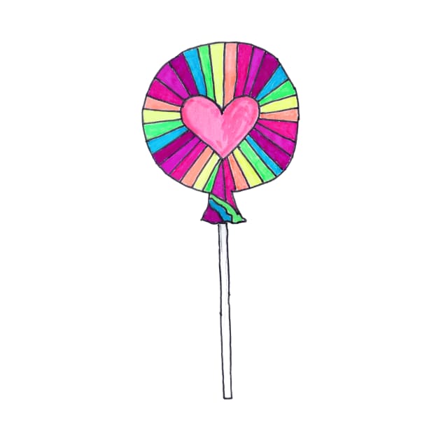 Cute Rainbow Lollipop by DaydreamerAlley