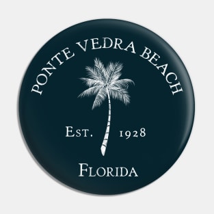 Ponte Vedra Beach Florida Vintage Palm Pin