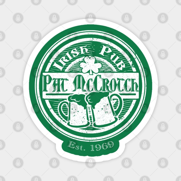 Pat McCrotch Irish Pub Magnet by Alema Art