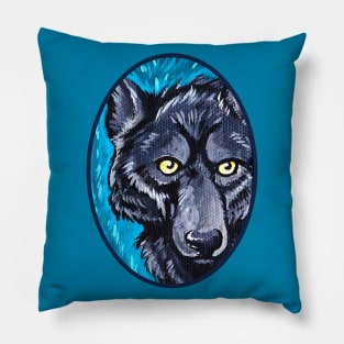 Dark Wolf Pillow