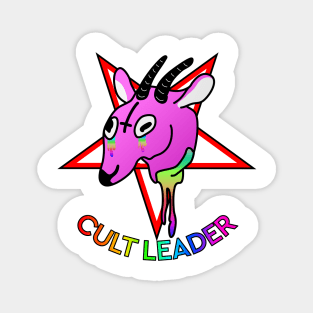 Cult leader pink colorful goat Magnet