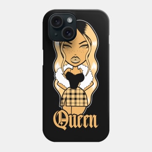 Queen Doll girl Brown-Out v1 Phone Case