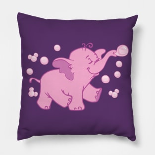 Pink Elephants On Parade Pillow