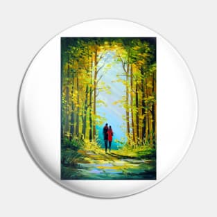 Autumn walk in the woods Pin