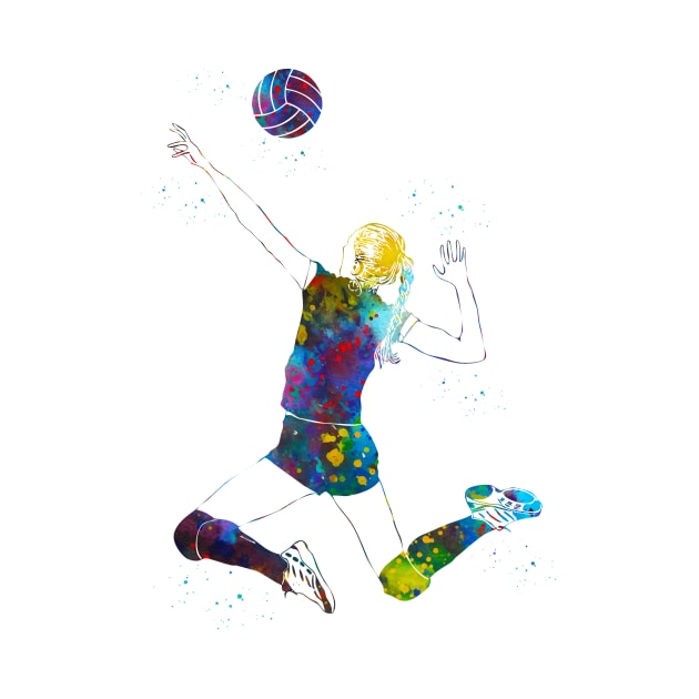 Volleyball player girl by erzebeth