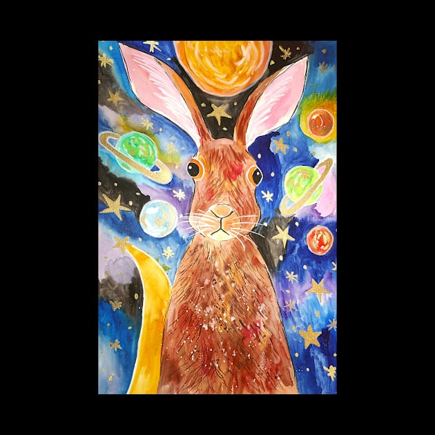 Hare among the Planets and the stars by Casimirasquirkyart