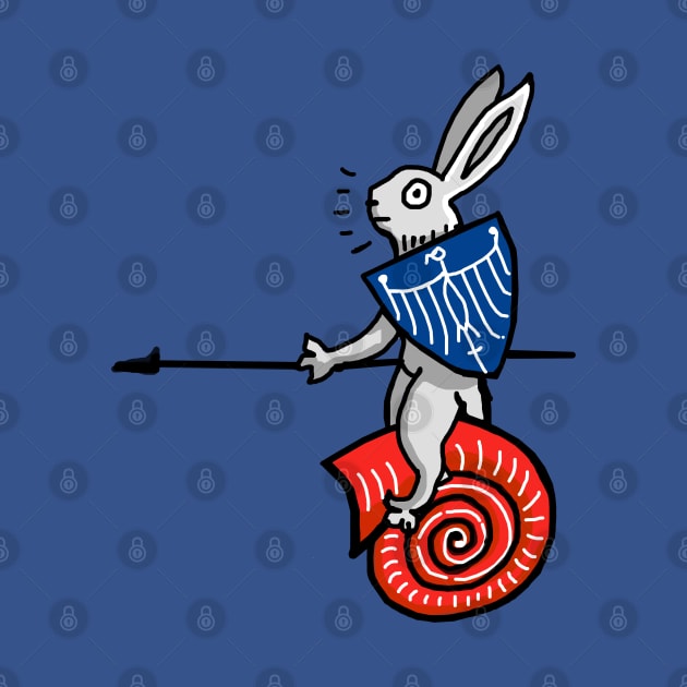 Bunny Snail Rider After MS Yates Thompson 8 F 294 by Donnahuntriss