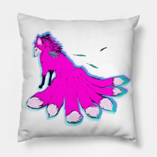 Pink kitsune Pillow