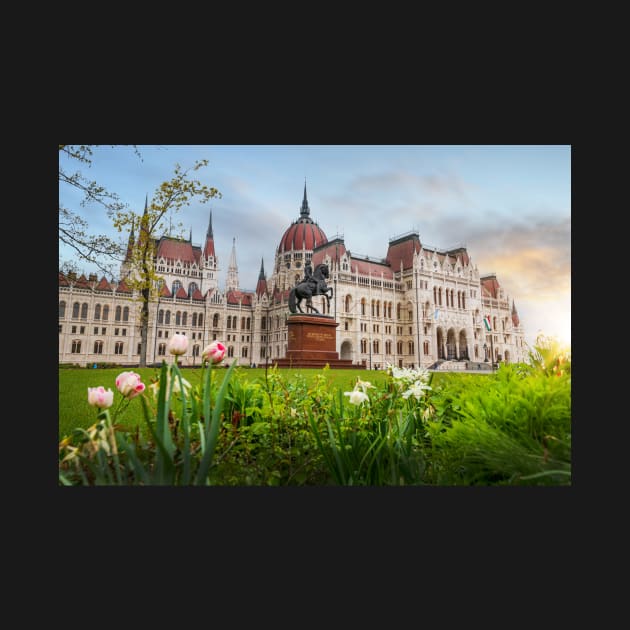 Hungarian Parliament building in Budapest, Hungary by mitzobs