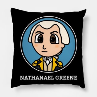 Patriot Portrait - Chibi Nathanael Greene with Name Pillow