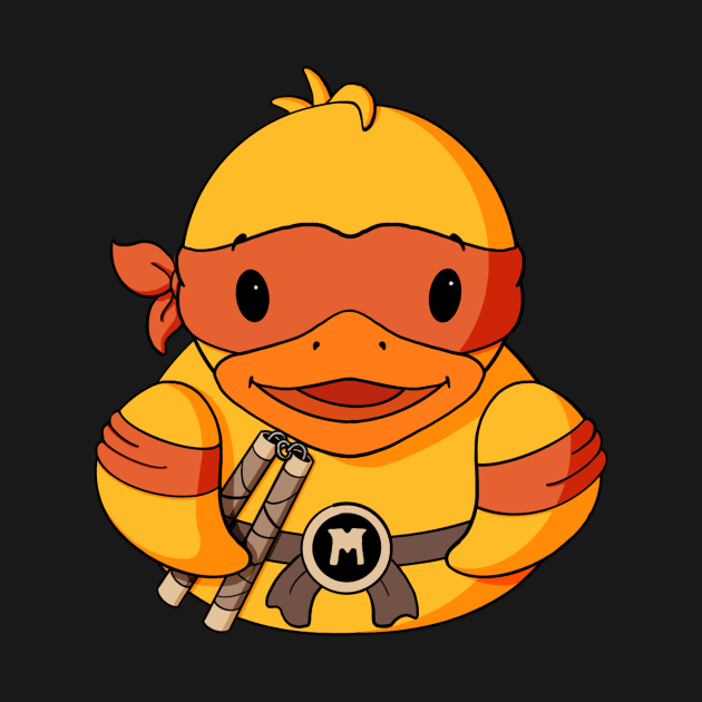 Michelangelo TMNT Rubber Duck by Alisha Ober Designs