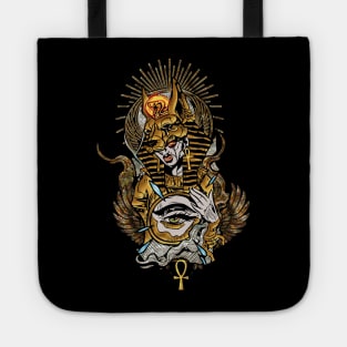 Mask of anubis with the all seeing eye Tote