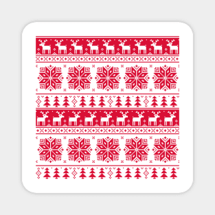 christmas pixel art pattern Magnet