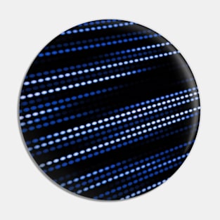 Blue dots moving from left to right in a dot matrix style Pin