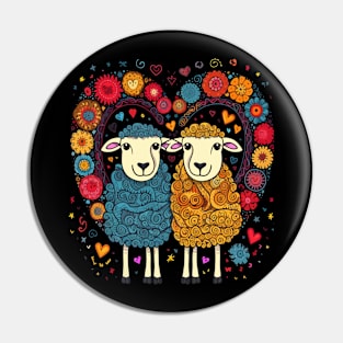 Sheep Valentine Day Pin