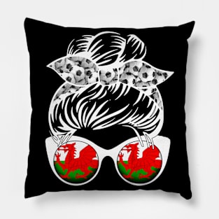 Wales Football Messy Bun Pillow