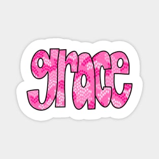 pink star grace Magnet