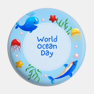 World Ocean Day June 8 Pin