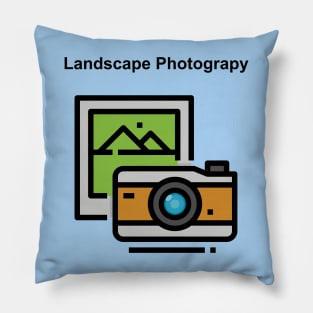 A colorful graphic of landscape photography Pillow