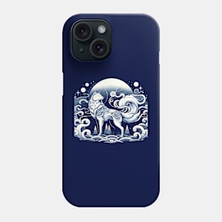 Lunar Guardian Okami Wolf - Enchanted Nighttime Protector Phone Case