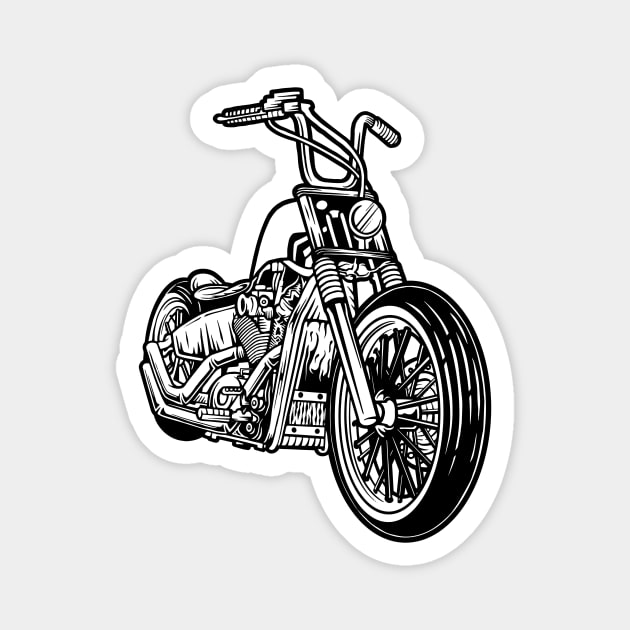 bobber style motorcycle Magnet by noorshine