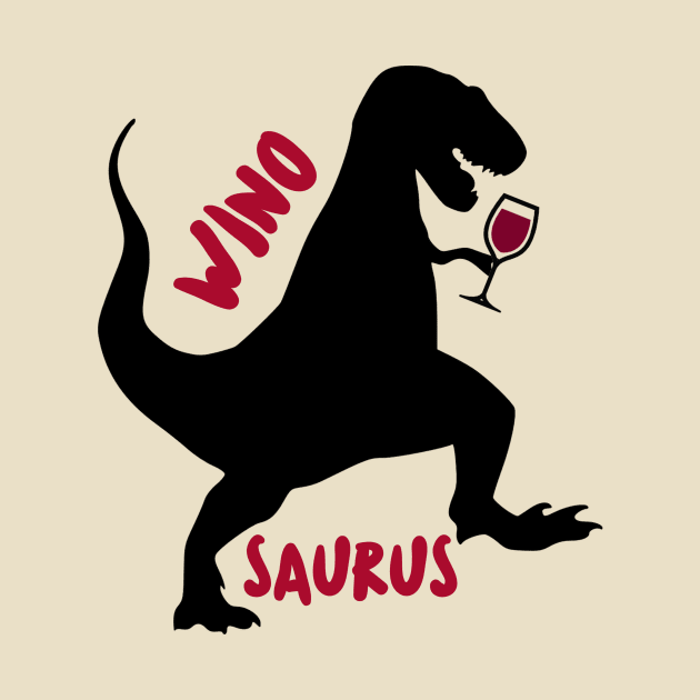 Winosaurus Rex Wine Loving Dinosaur by Ghost Of A Chance 