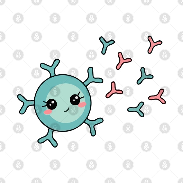 Cute B cell and Antibodies by labstud