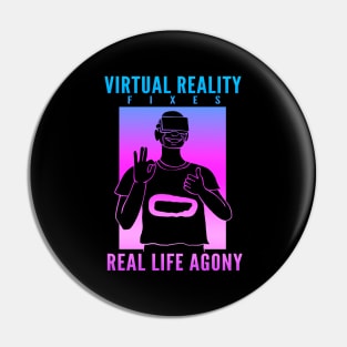 Virtual reality VR gamer developer Pin