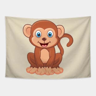 Cute Baby Monkey Tapestry