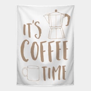 It's Coffee Time Typography © Graphic Love Shop Tapestry