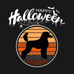 Funny Happy Halloween Beautiful Poodle Men Women Kids Gift T-Shirt